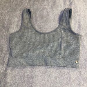 Lucky Brand gray waffle patterned sports bra- women’s size large